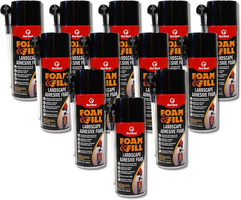 Red Devil رغوة لاصقة للمناظر الطبيعية 0916، 12 أونصة، أسود - Image 1